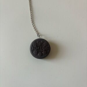 Oreo charm necklace